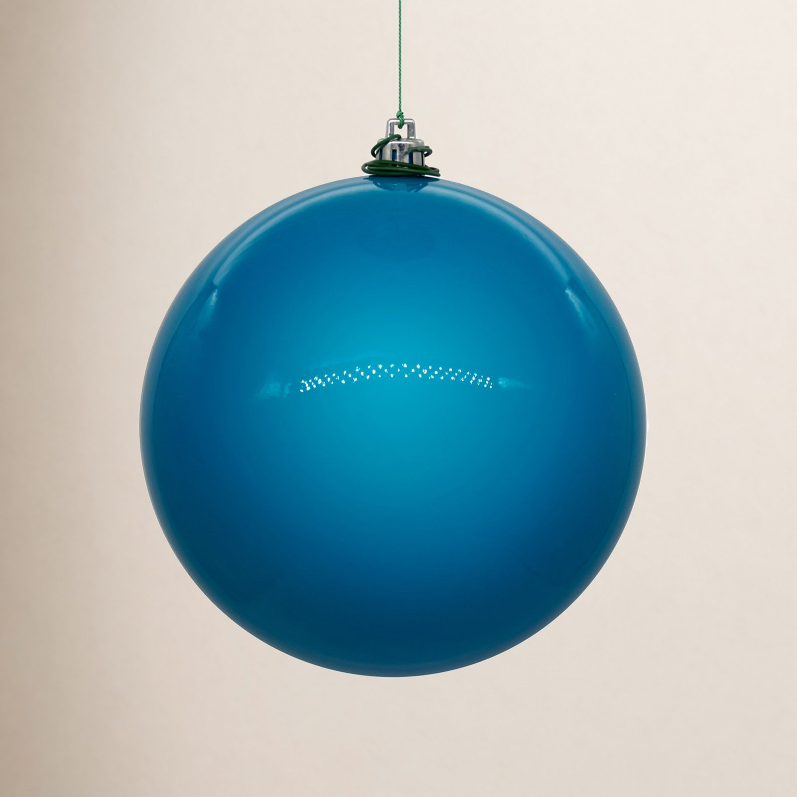 4'' Solid Shatterproof Ball Ornament, Turquoise