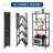 Aleandra 27.95'' W Steel Shelving Unit with Wheels-1944285744
