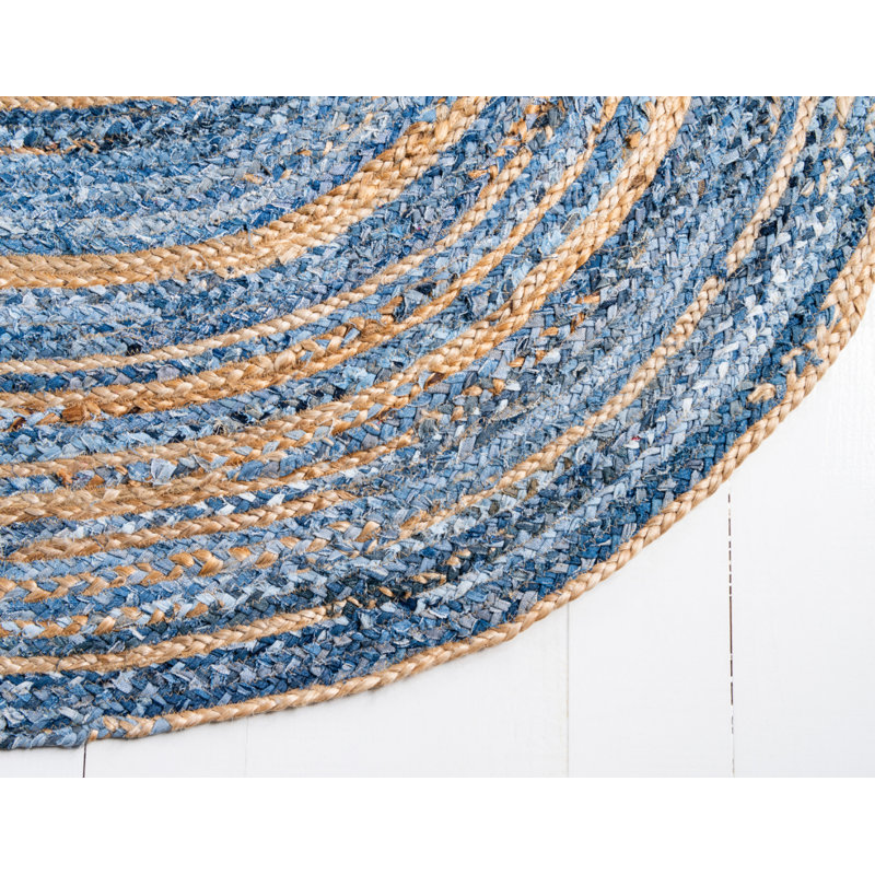 Philo Cotton Striped Indoor Rug, Oval 5'1" x 8'