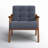 Ameer Tufted Fabric Accent Chair with Rubberwood Legs-352427195