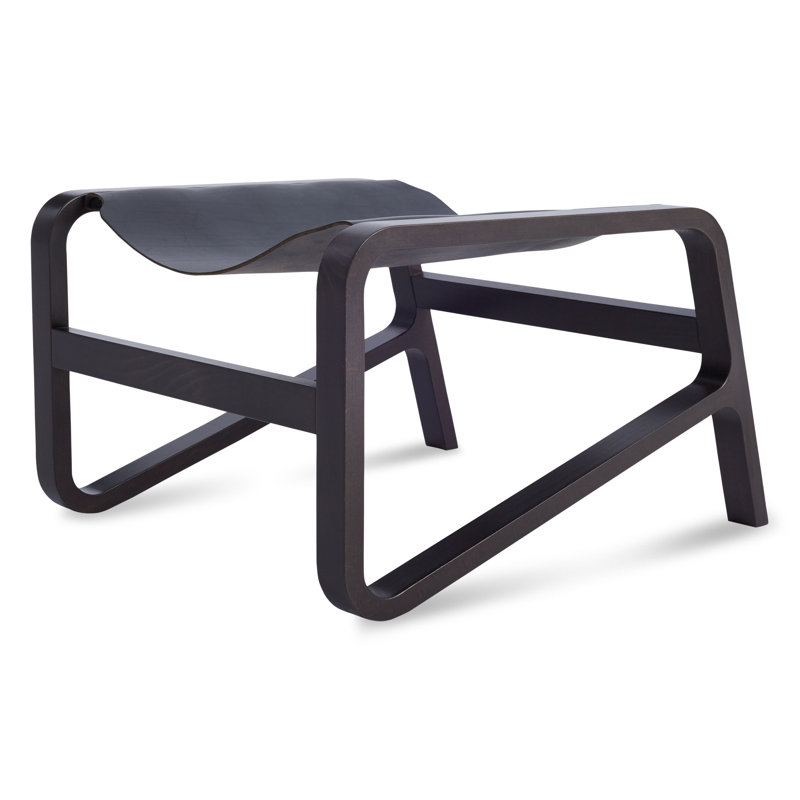 Toro Ottoman, Night Genuine Leather, Black