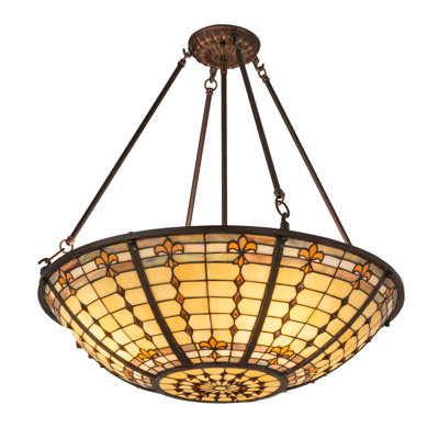 Plafonnier semi-encastré l 24 po Fleur-De-Lite