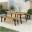 1 DINING TABLE+2 DINING BENCHES