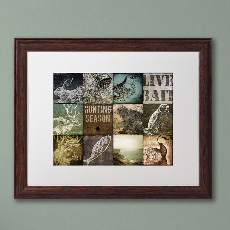 «Hunting Season I» par Jadaya, impression encadrée, Blanc, H 16 po x l 20 po x P 0,5 po, Toile avec cadre brun