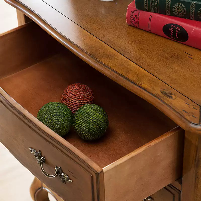 Multi-Functional 3-Drawer Nightstand Accent Chest, Walnut