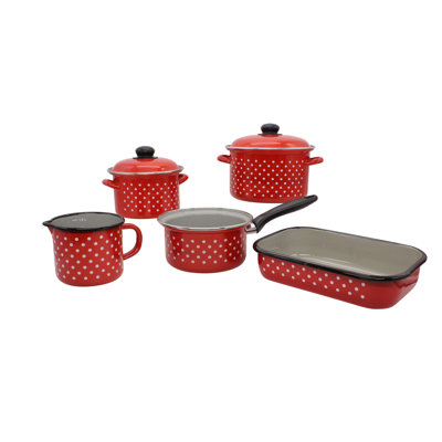 5 - Piece Enamelware Cookware Set