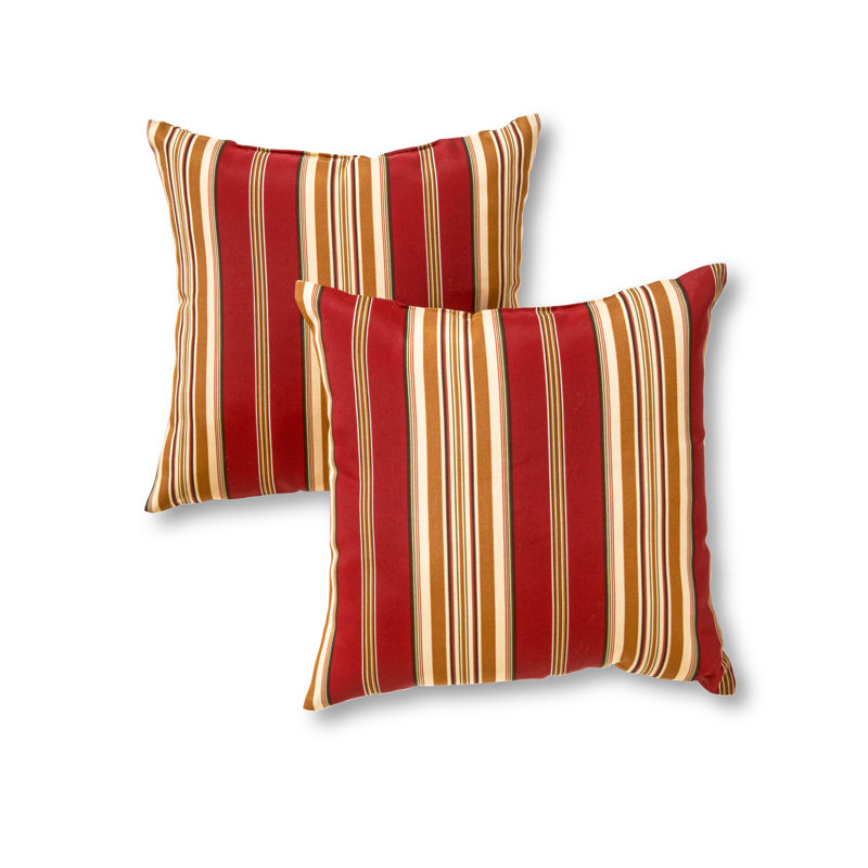 Housse de coussin d'extérieur carré Covington, Rayures Roma