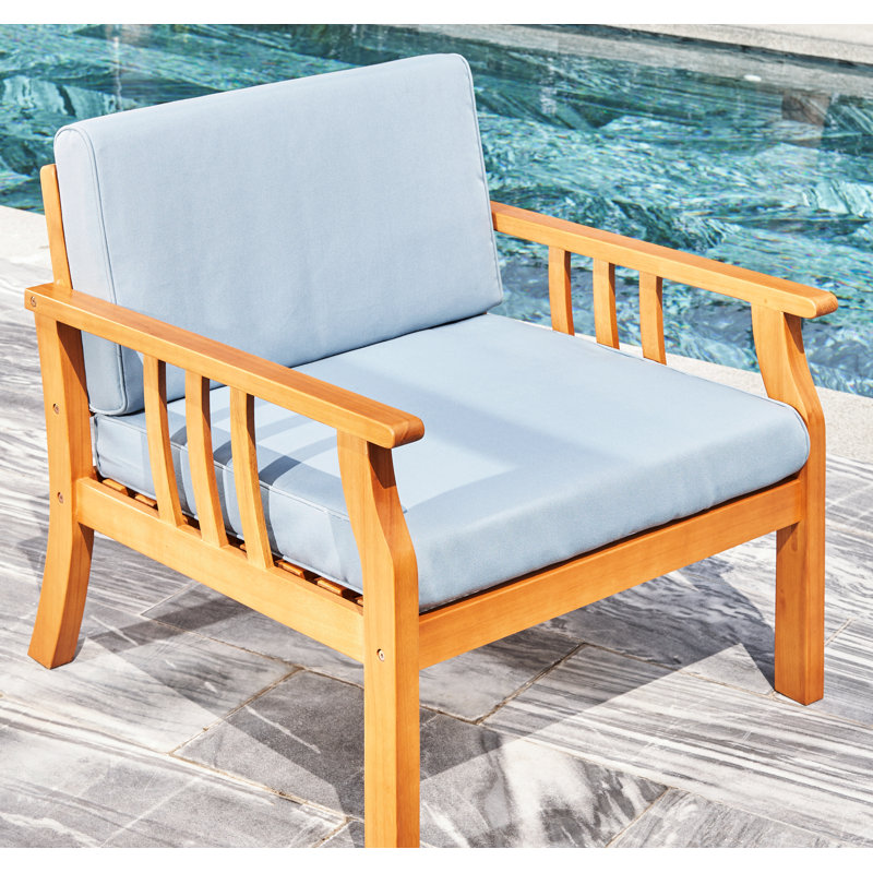 Chaise de patio avec coussins Saiqa