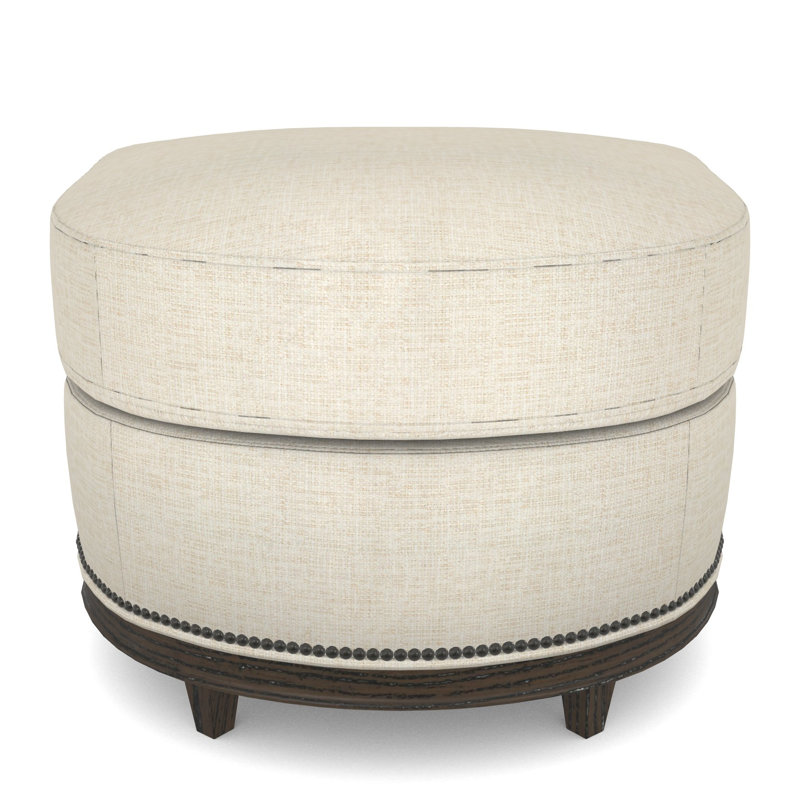 McKinley Ottoman, Tuck Linen, Havana