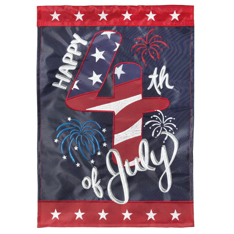 Dajua Double Sided 42'' H x 29'' W Polyester Independence Day House Flag