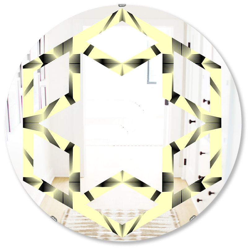 Ornement oriental. Miroir mural moderne et contemporain, 31,5 po x 31,5 po