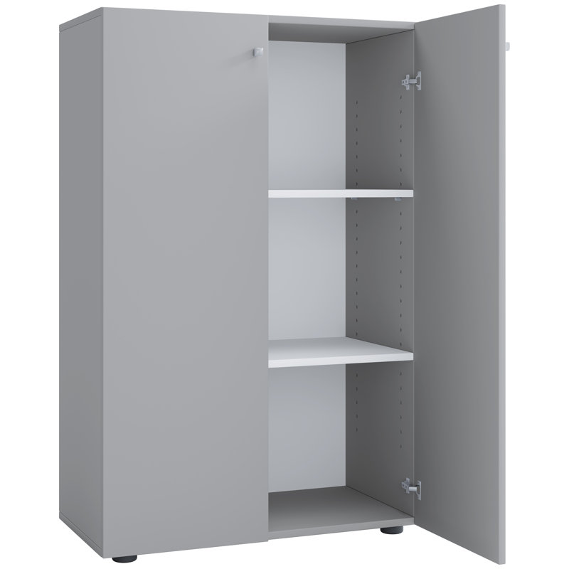 9 Pair Shoe Storage Cabinet, Grey/Brown/Blue