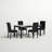 Ebeling 4 - Person Faux Marble Top Four Leg Dining Set-840180639