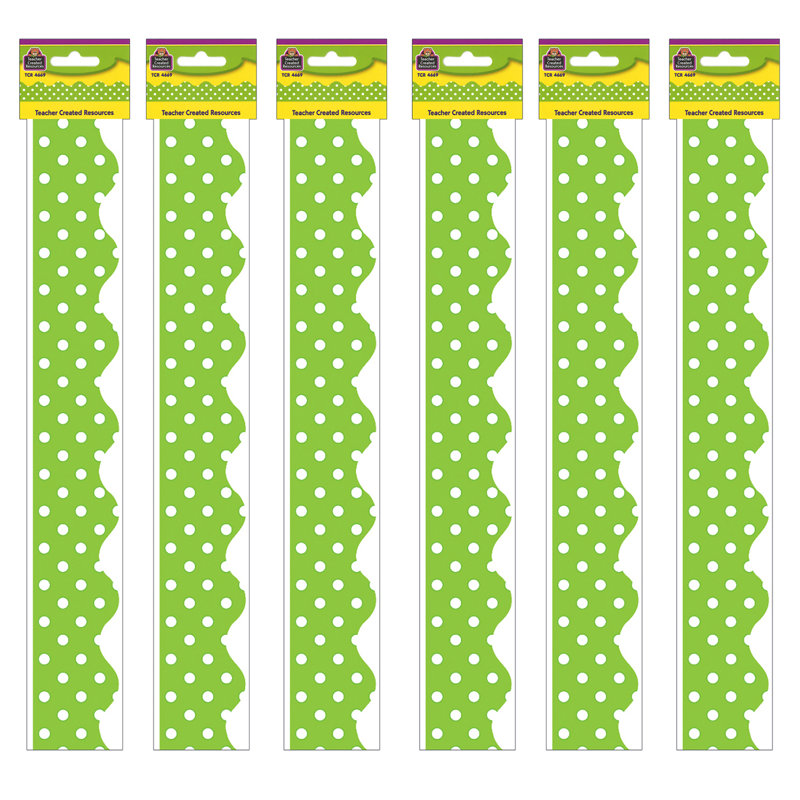 Bordure lime à pois