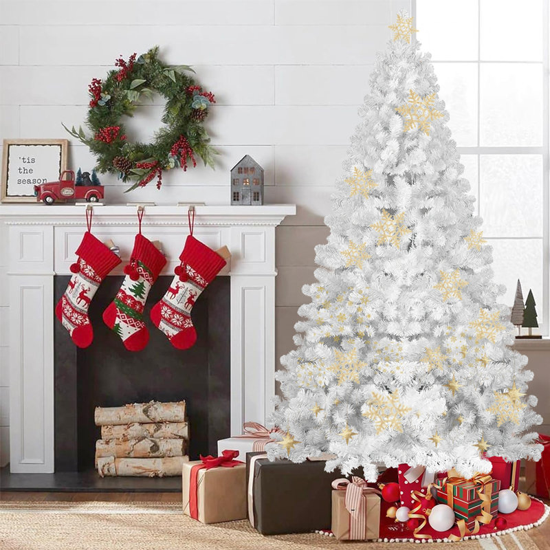 Arbre de Noël en PVC floqué neige, 9'
