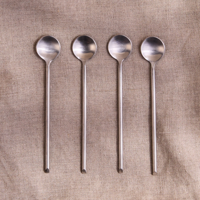 Ensemble de 4 cuillères fines en acier inoxydable
