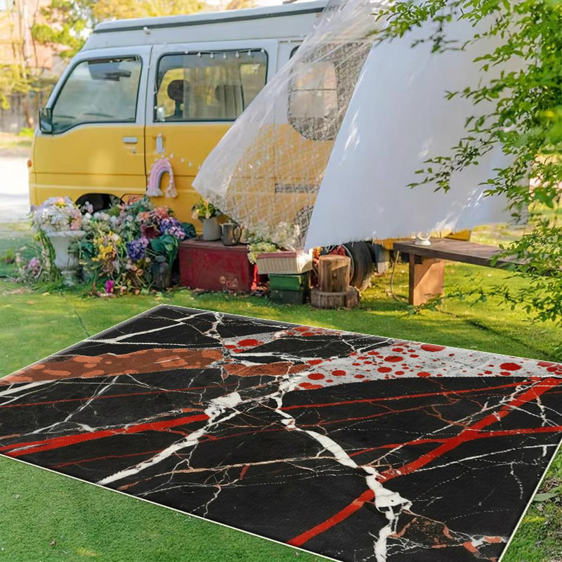 Abstract Marbled Area Rug, Soft And Lightweight, Suitable For All Seasons, Easy To Maintain And Easy To Clean, Machine Washable Carpet Floor Mat, Suitable For Living Room, Bedroom, Hallway, Balcony, Office, Room Decor, Home Decor, Outdoor Decor