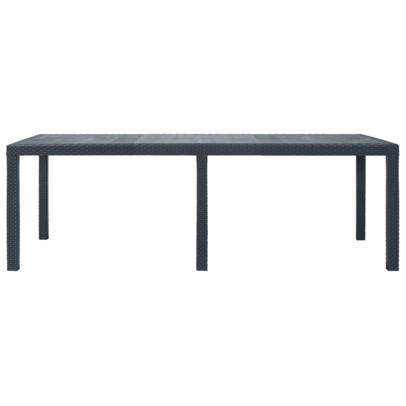 Bruan Plastic Coffee Table, Anthracite, 28.3'' H x 86.6" L x 35.4" D
