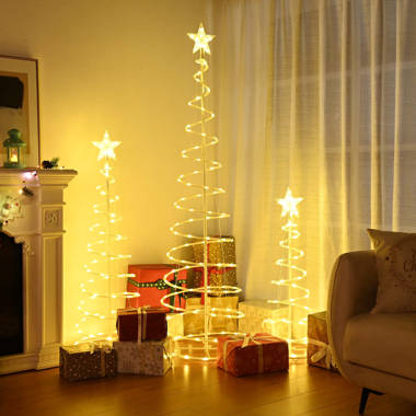 The Holiday Aisle® Birch 48' Traditional Christmas Tree with LED Lights and  Remote Control, Christmas Tree