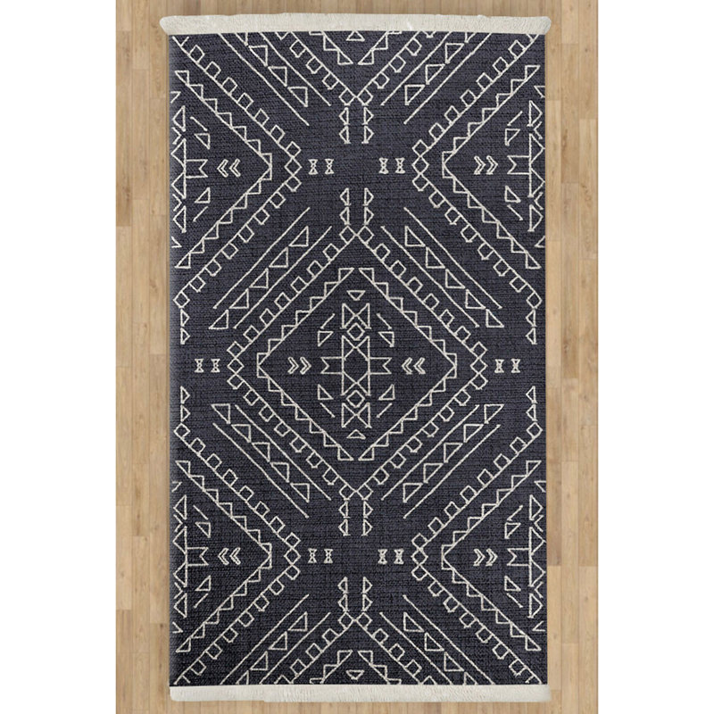 Tapis rectangulaire en polypropylène Kilim, Rectangle 2 pi 6 po x 4 pi 11 po