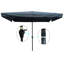 Parasol imperméable d'extérieur 10 x 6,5 pi avec manivelle et bouton-poussoir inclinable pour le jardin, la piscine et le marché-125300021