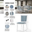Chaise d'appoint en velours bleu clair Ketra