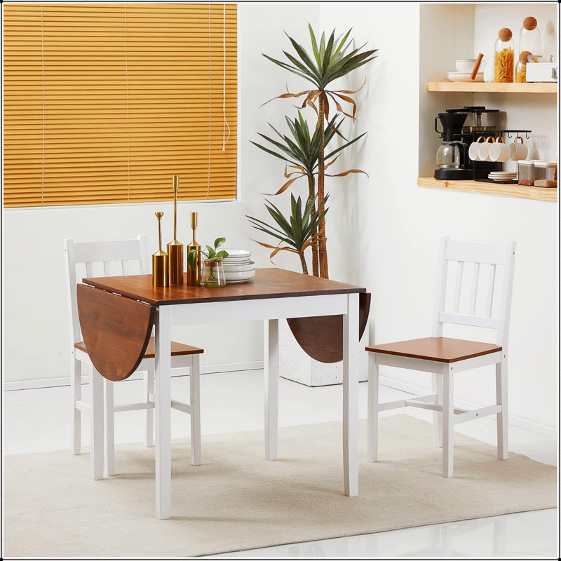 Table de salle à manger pliante en bois massif de la marque, avec abattant peu encombrant pour les petites cuisines et les appartements, conception ronde extensible