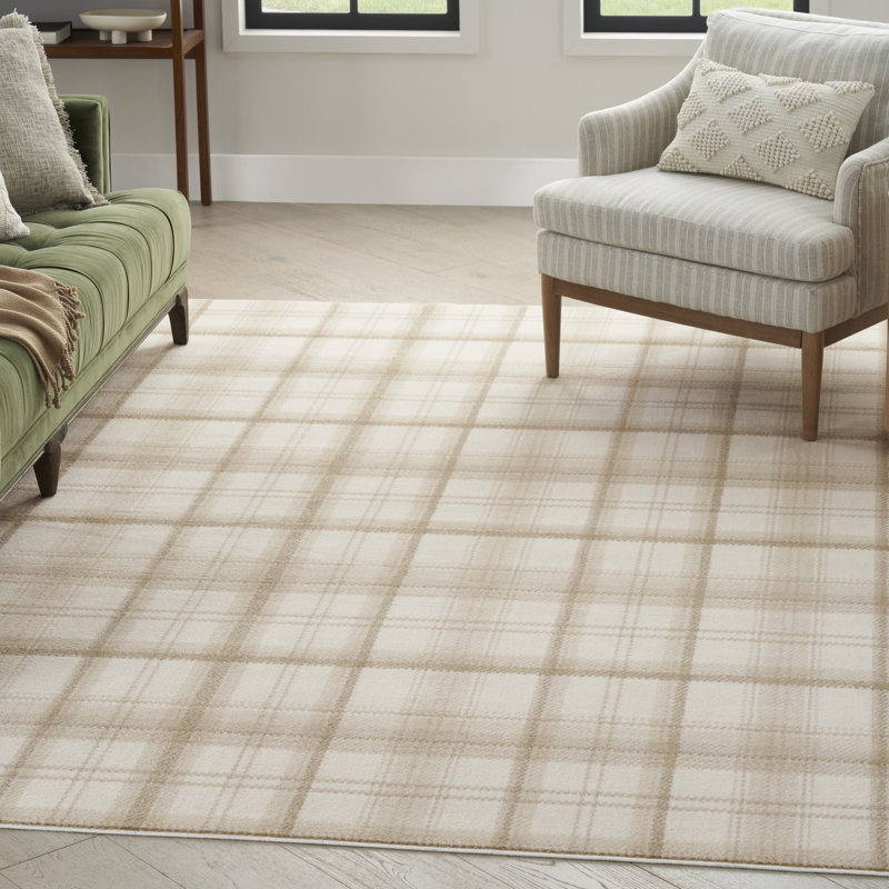Tapis rectangulaire en polypropylène tissé à la machine Yeraldo, Rectangle 7 pi 10 po x 9 pi 10 po