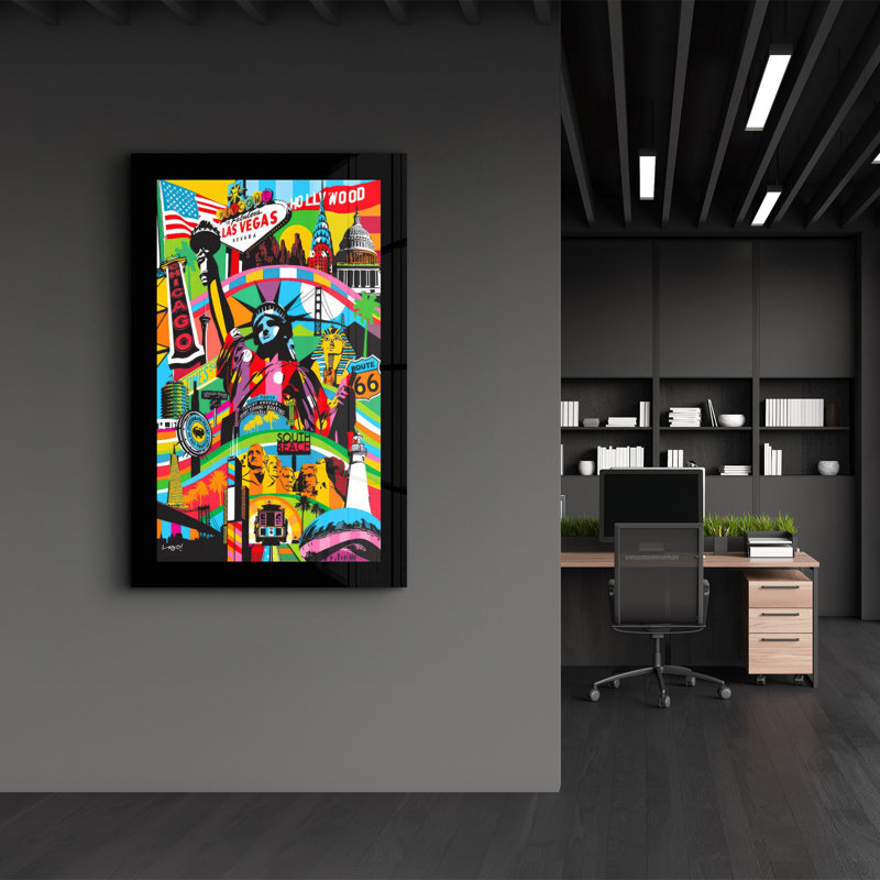 Elegant Tempered Glass Wall Art Painting, 13.8 x 21.7 inches | 100% Tempered Glass, Thickness: 0.16 inches | UV Printed for Vibrant Colors | Perfect for Home Decor, Living Room, & Office Spaces
