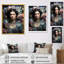 Floral, rose et bleu, Portrait mexicain I - femme mexicaine, art mural-1217713758-1251372013
