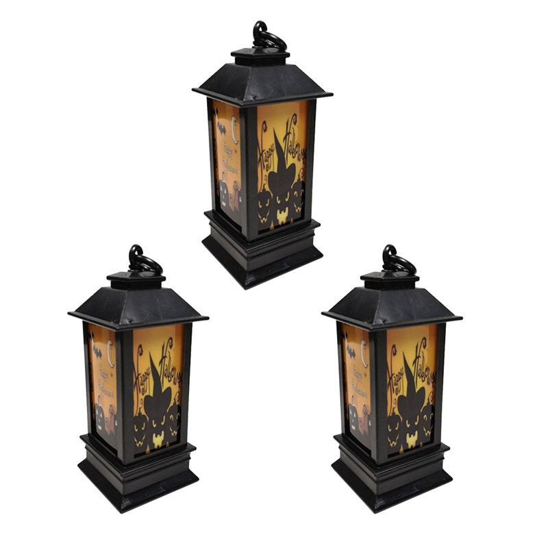 Halloween LED Lighted Night Light Decorative Props Plastic Glowing Night 3PCS