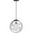 Jametra 1-Light Indoor 12"W Black Pendant with Clear Glass Sphere Shade-1191594158-1150933710