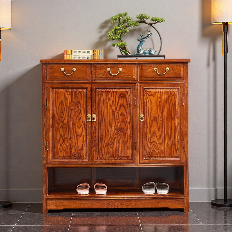 Classic solid wood storage shoe cabinet