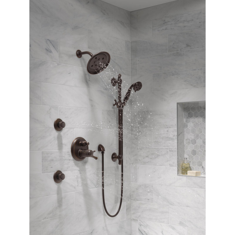 Universal Showering Components Massage/Jet Handheld Shower Head with H2okinetic Technology, Venetian Bronze