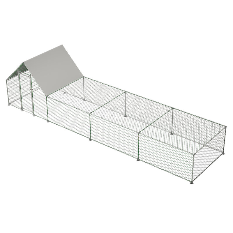 Poulailler en métal Elske, H 80 po x l 313,03 po x P 80,67 po