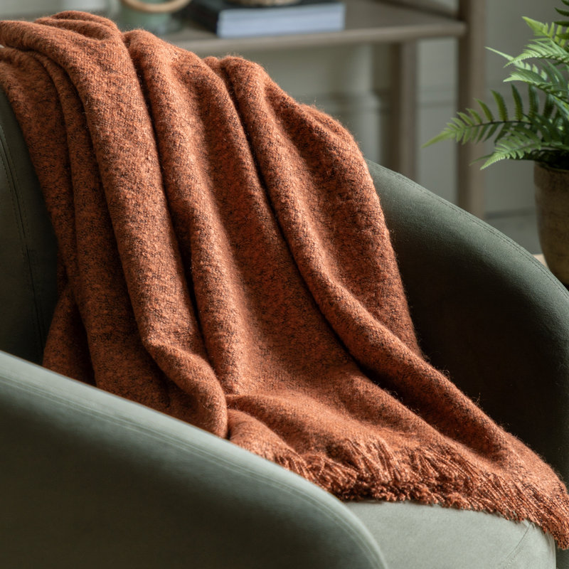 Aunaleigh Throw Blanket, Rust
