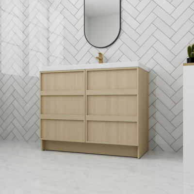 Meuble-lavabo autoportant de 42 po avec 2 portes à fermeture douce
