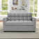 53.1" Wide Modern Convertible Microsuede Sleeper Sofa Bed With Reclining Backrest And Side Pocket