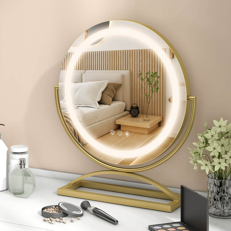 Miroir de coiffeuse Jaelene, Or
