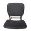 Tabouret de bar en tissu gris anthracite de style Mid-Century, pieds fuselés, assise de 30,50 po de hauteur, tabouret moderne en hévéa, revêtement robuste