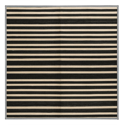  Tapis lavable rayé gris anthracite lavable