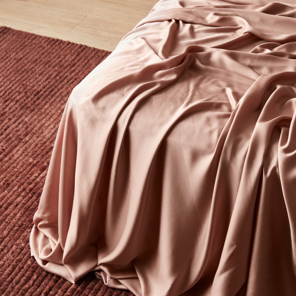 Sateen Duvet Cover Set, Queen Duvet Cover, Almond