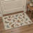Novella Vintage Butterflies Machine Washable Beige / Brown Indoor Area Rug with Non-Slip Backing-266987031