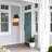 Navy Blue Farmhouse Outdoor Barn Light with Clear Glass Shade