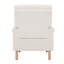 Fauteuil d'appoint Rickon style campagne française, avec accoudoirs arrondis et coussin lombaire, idéal pour le salon, la chambre ou le bureau à domicile.-129513834