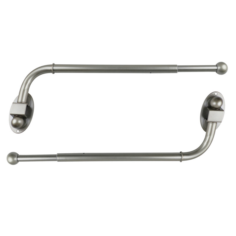Tringle à rideaux simple réglable Ronna, H 0,5 po x l 24 po x p 0,5 po, Étain