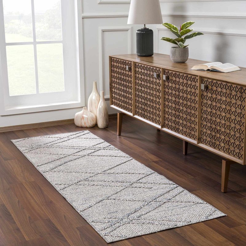 Tapis extérieur gris Helmsley, Tapis de couloir 2 pi 7 po x 7 pi 3 po