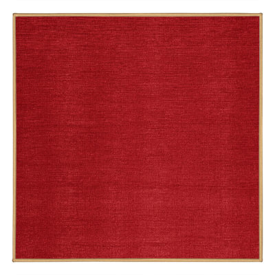 Machine Washable Solid Red Area Rug
