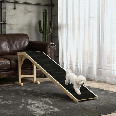 Rampe pratique pour chien et chat pour grands animaux de compagnie, rampe antidérapante en bois avec plateforme Easy Top