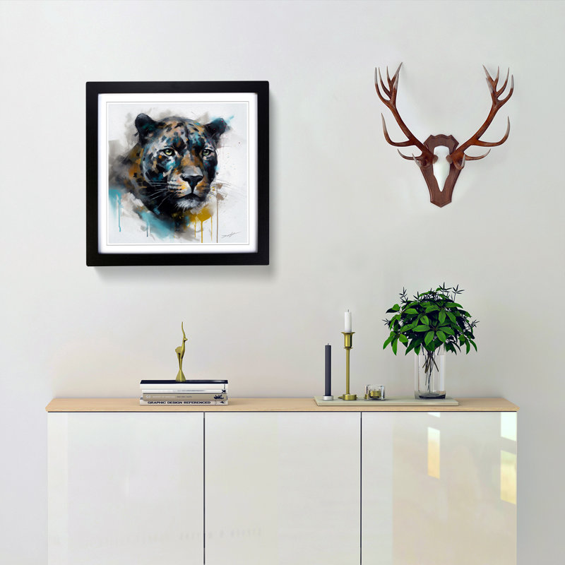 Panther - Framed Print, Black